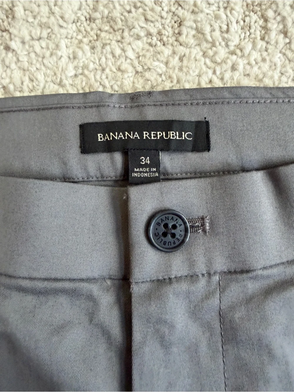 Men’s Banana Republic Chino Shorts 9” Gray Brand New Size 34